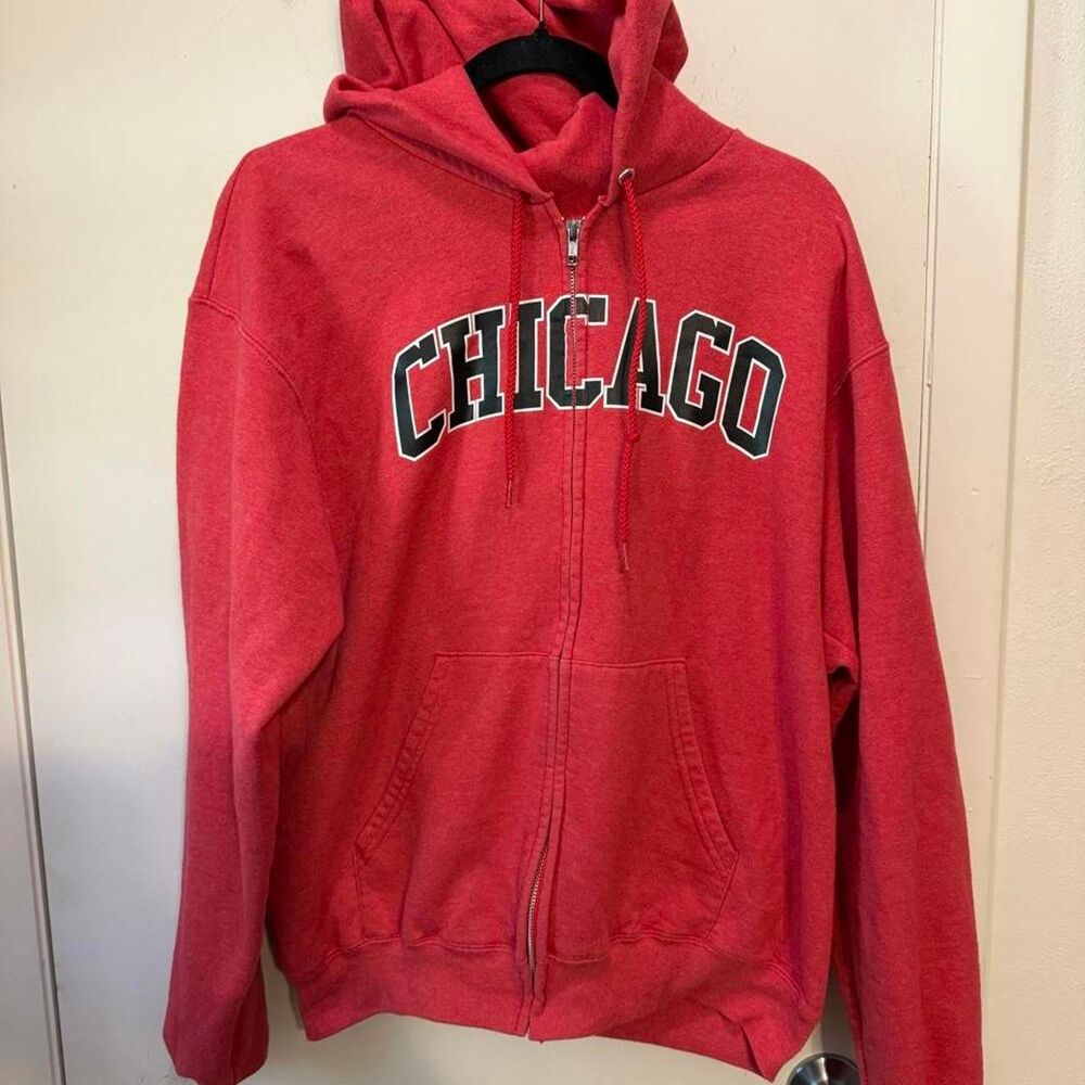 Champion Men's Red and Black Zip Up